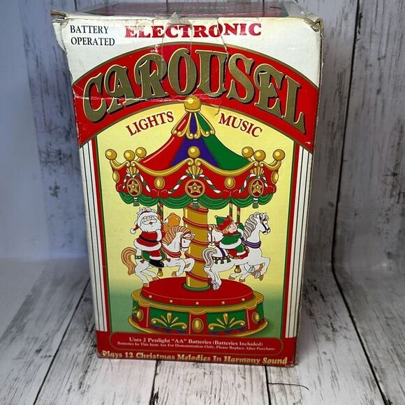 Electronic Christmas Carousel with Lights & Music - Plays 12 Melodies - Picture 5 of 8
